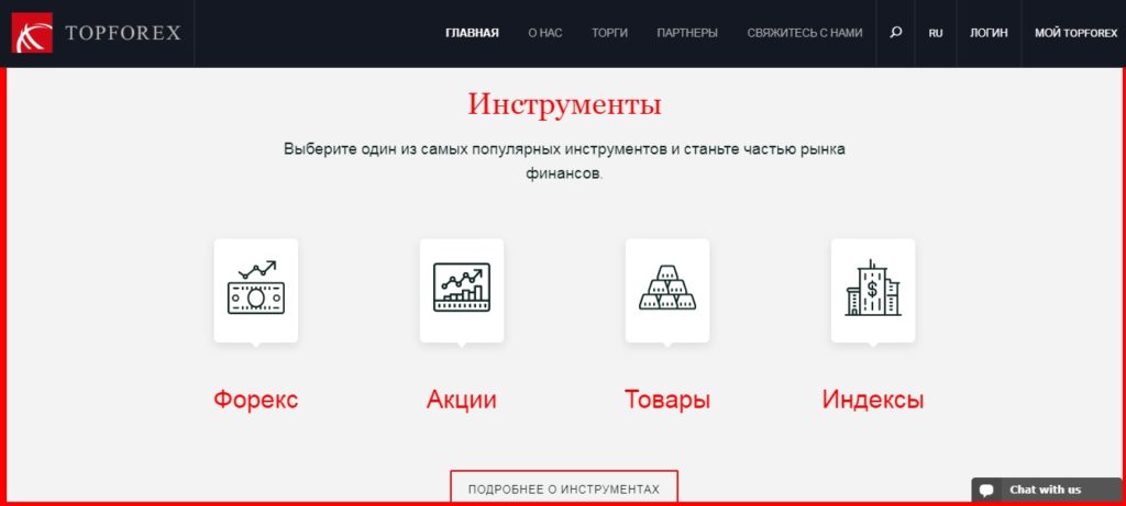 обзор инструментов topforex
