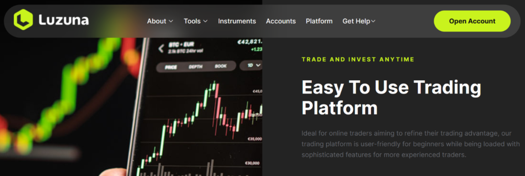 Plateforme de trading Luzuna