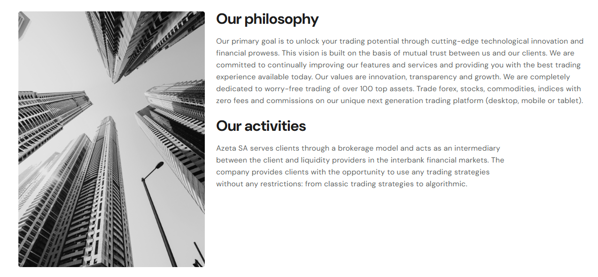 All about Azeta SA broker: review, opinions, advantages