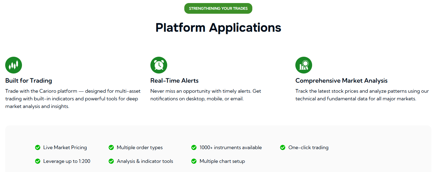Platform Applications Carioro